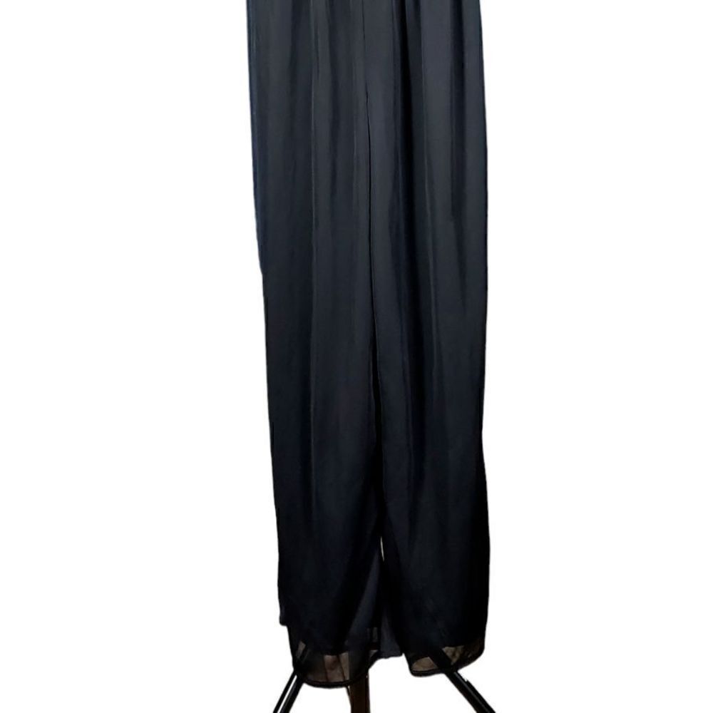 Poppies and Roses Jumpsuit Girls Size 10 Black Flowy Beaded Special Occasion New - Picture 3 of 10